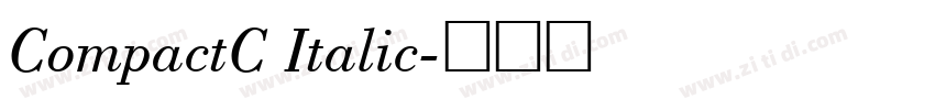 CompactC Italic字体转换